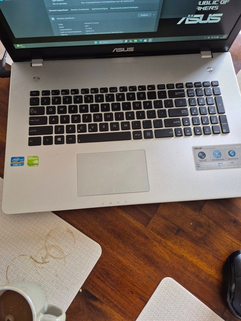 ASUS N76 i7 8GB 500GB SSD, Ophalen, Gebruikt, 2 tot 3 Ghz, Qwerty