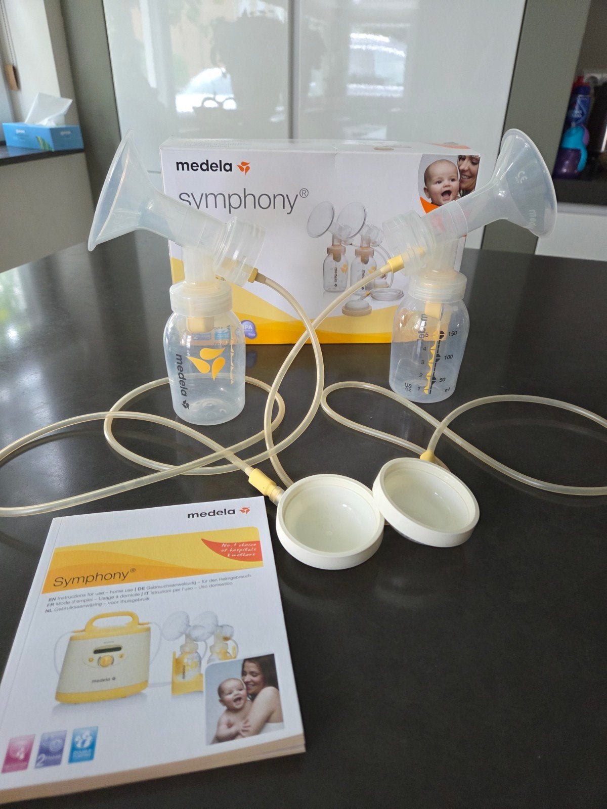 Medela Symphony dubbele kolfset - Zo goed als nieuw, Dubbelzijdig, Medela, Borstkolf, Ophalen of Verzenden