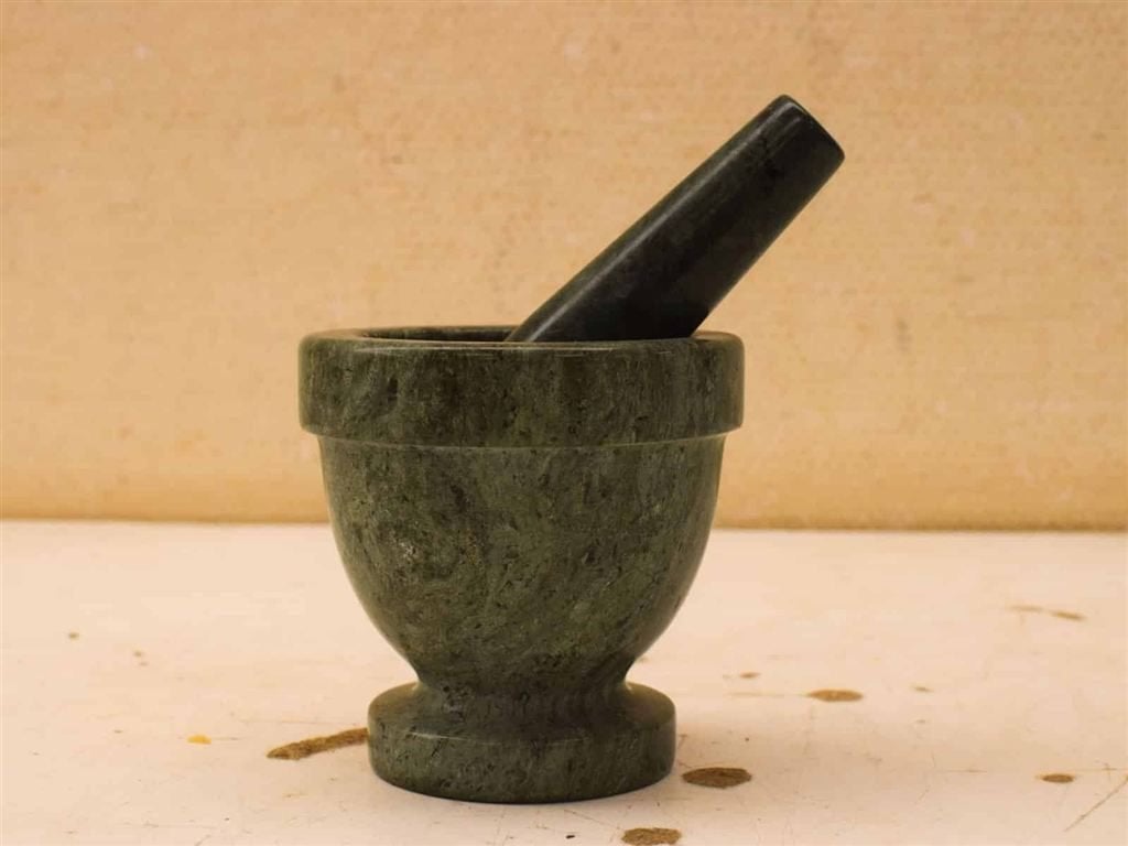 Marmeren Vijzel met stamper 53546, Ophalen of Verzenden, Gebruikt