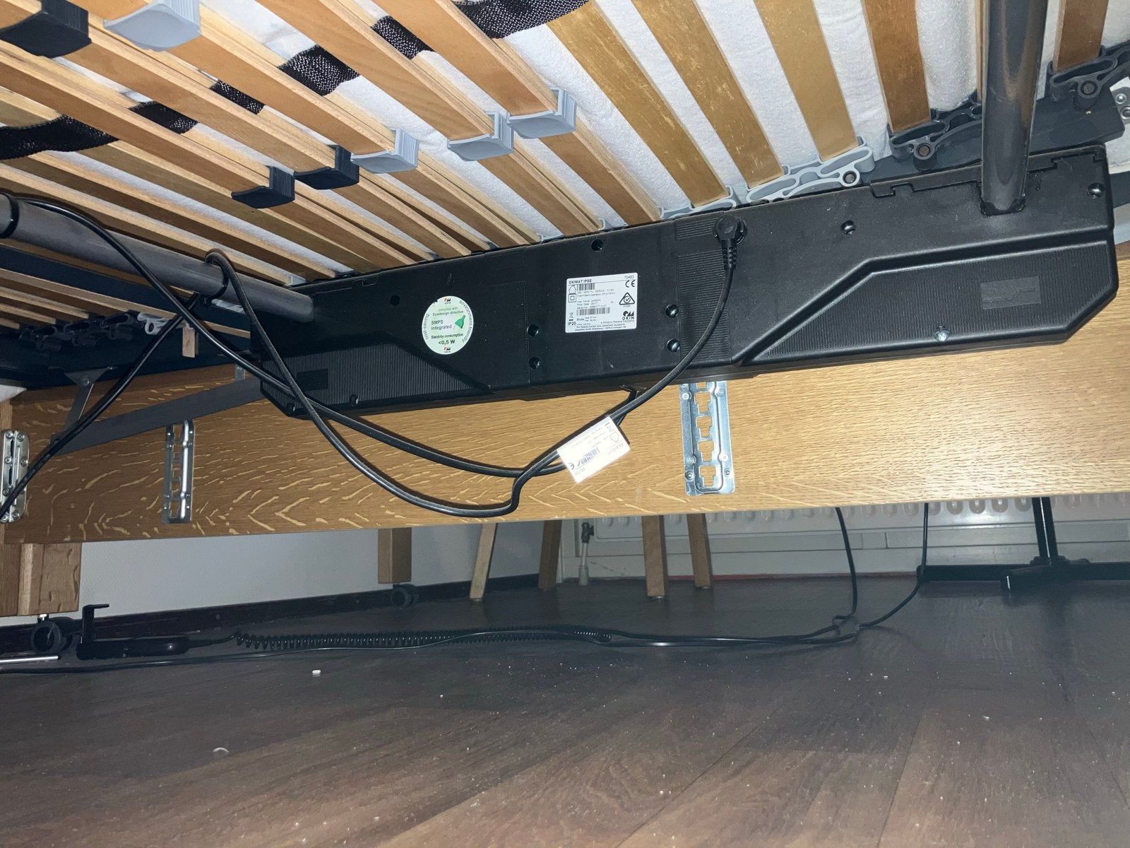2x lattenbodem elektrisch, Bruin, Tweepersoons, Ophalen of Verzenden, Overige maten