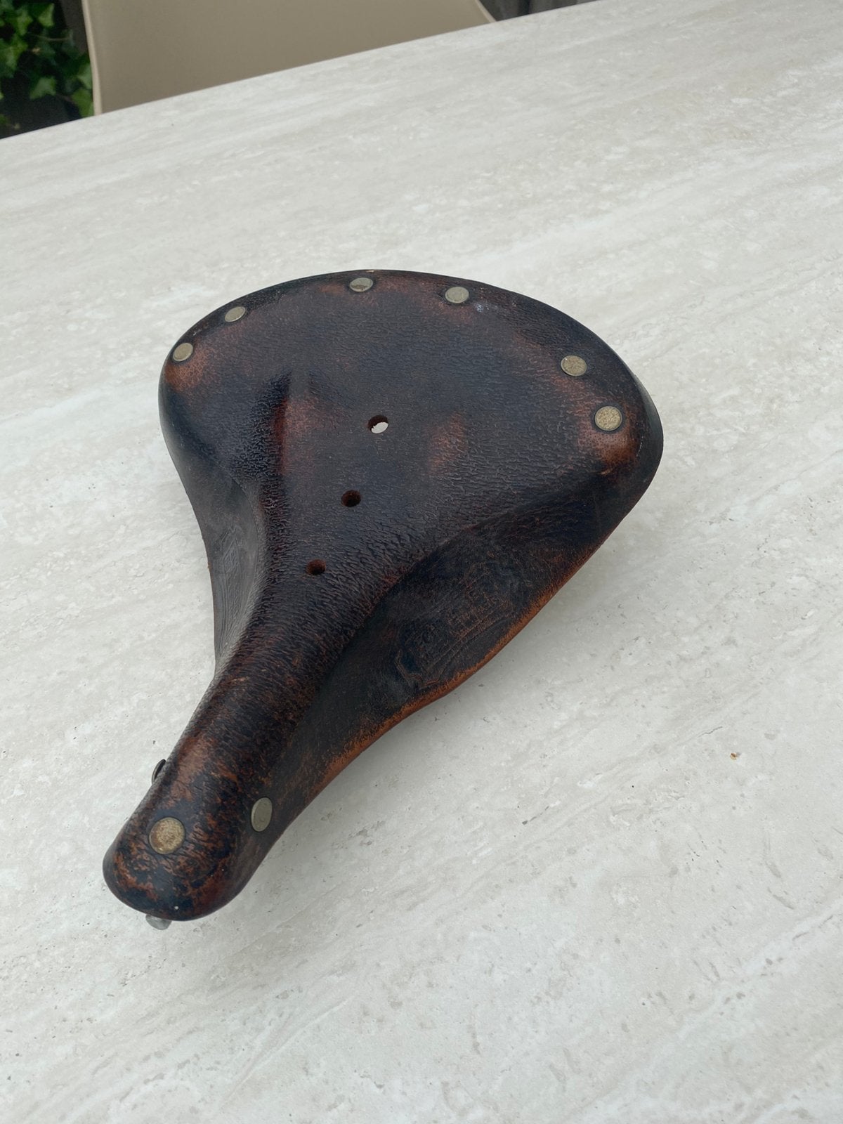 Vintage Lepper Saddle Leather 90/2 fietszadel, Leer, Ophalen of Verzenden, Zo goed als nieuw, Zadel
