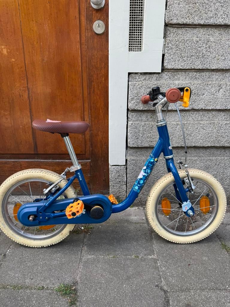 Decathlon BTWIN 2-in-1 kinderfiets 14 inch DISCOVER 900, Ophalen, Zo goed als nieuw, Minder dan 16 inch, Zijwieltjes