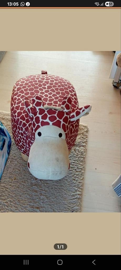 Leuke decoratieve giraf stoel / poef voor kinderkamer, Minder dan 50 cm, Gebruikt, Minder dan 50 cm, Ophalen of Verzenden
