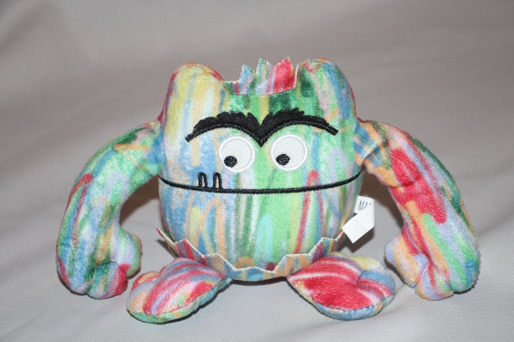Zgan kleurenmonster in de war - 20cm. knuffel pluche, Overige merken, Overige karakters, Overige typen, Ophalen of Verzenden