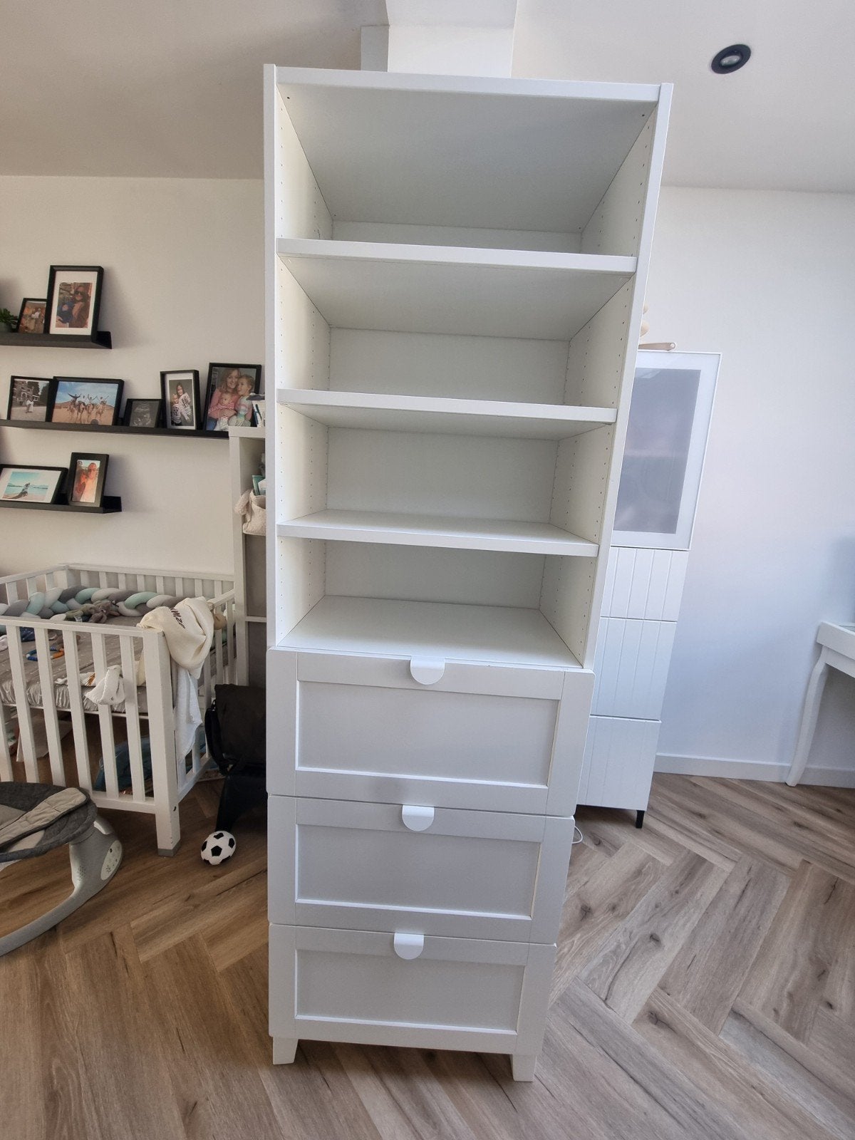 Witte kast met planken en lades - IKEA SMASTAD/PLATSA, Ophalen, Minder dan 50 cm, Gebruikt, Met lade(s)