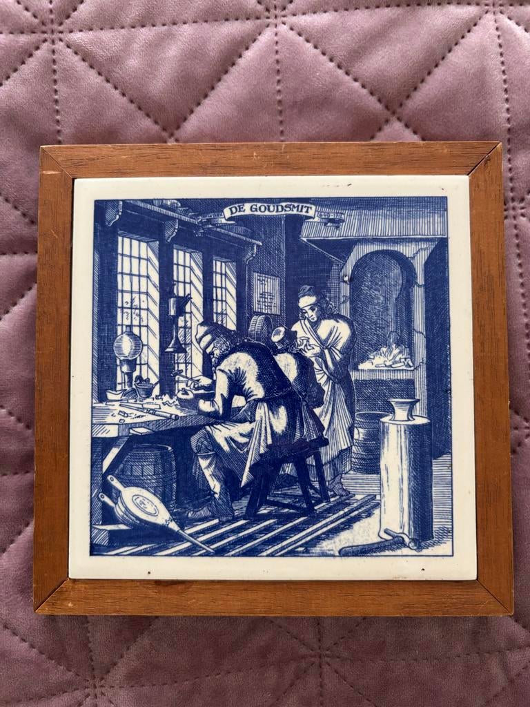 Beroepentegel Luyken: De Goudsmit (Delfts Blauw), Ophalen of Verzenden