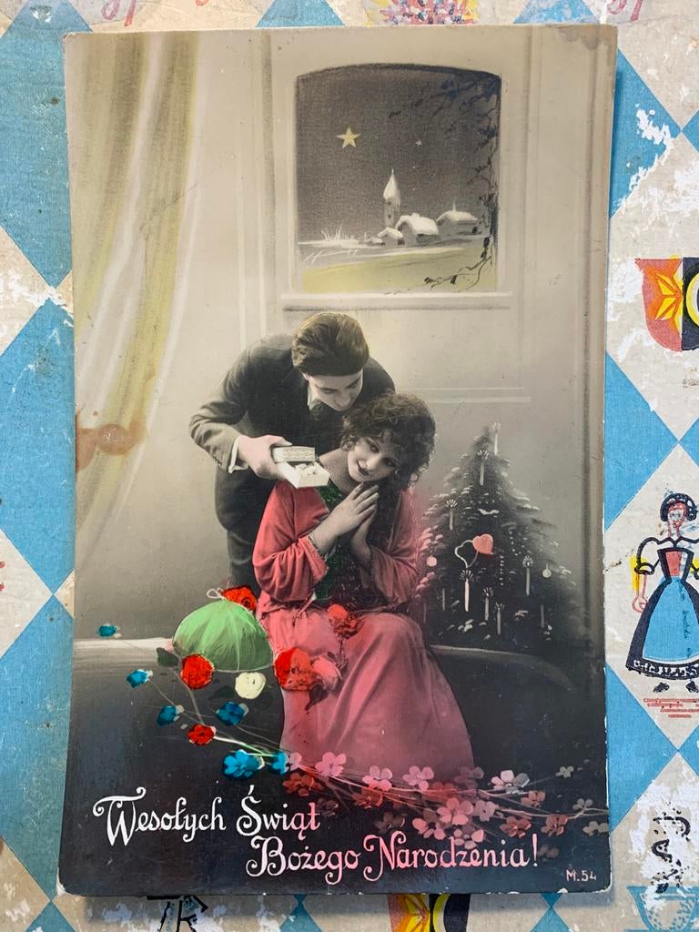 Wesołych Świąt Bożego Narodzenia! - Poolse kerstgroet (PP), Ophalen of Verzenden, Voor 1920, Gelopen, Feest(dag)