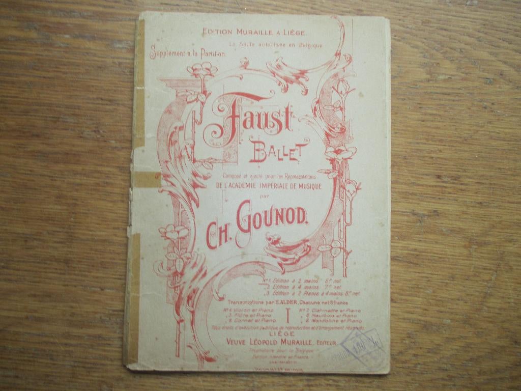 Faust ballet - ch.gounod - piano, Gebruikt, Klassiek, Ophalen of Verzenden, Artiest of Componist