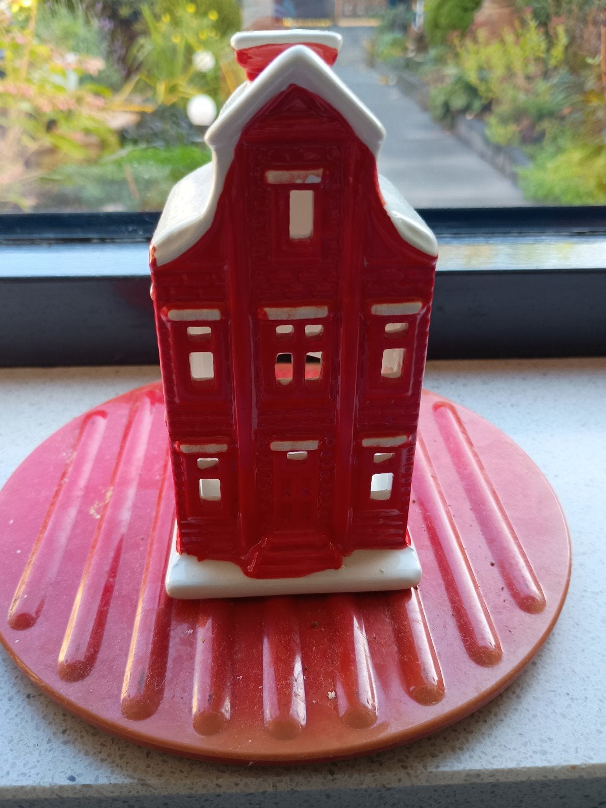 Nieuw Amsterdams Grachtenhuisje met LED Licht, Nieuw, Ophalen of Verzenden, Klassiek, Rood
