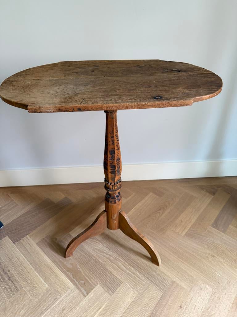 Houten wijntafeltje, Antiek en Kunst, Antiek | Meubels | Tafels, Ophalen