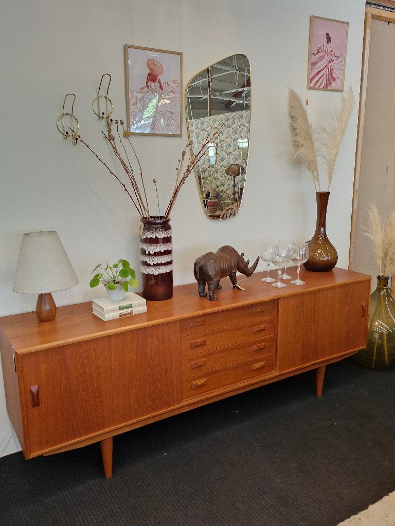 Vintage Deens design teak houten sideboard / Silkeborg, Ophalen, Gebruikt, Silkeborg, .