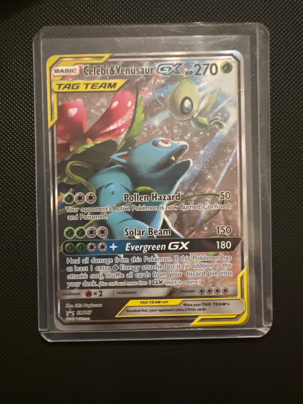 Celebi & Venusaur GX TAG TEAM Pokémon Kaart SM167, Hobby en Vrije tijd, Verzamelkaartspellen | Pokémon, Ophalen of Verzenden, Zo goed als nieuw