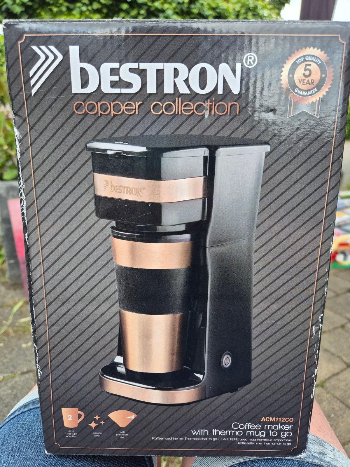 Bestron copper collection koffiezetapparaat (2 kops), Witgoed en Apparatuur, Koffiezetapparaten, Ophalen of Verzenden, Nieuw, Koffiemachine