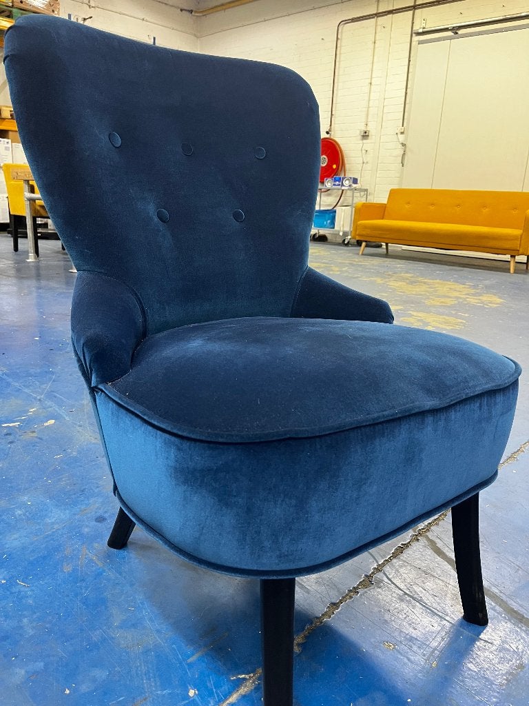 Mooie Stoel in blauwe stoel, Ophalen, Blauw, Zo goed als nieuw, Eén