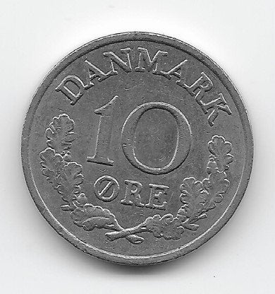 Denemarken 10 øre 1961 KM# 849.1, Verzenden, Overige landen, Losse munt