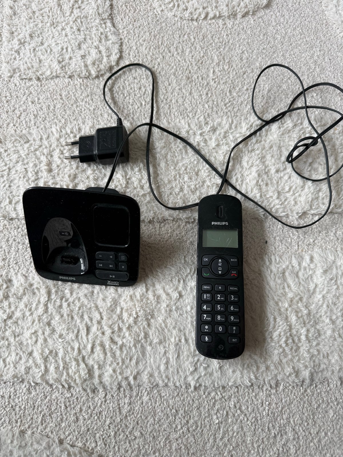 Philips draadloze telefoon met basisstation, Telecommunicatie, Ophalen of Verzenden, Gebruikt, 1 handset