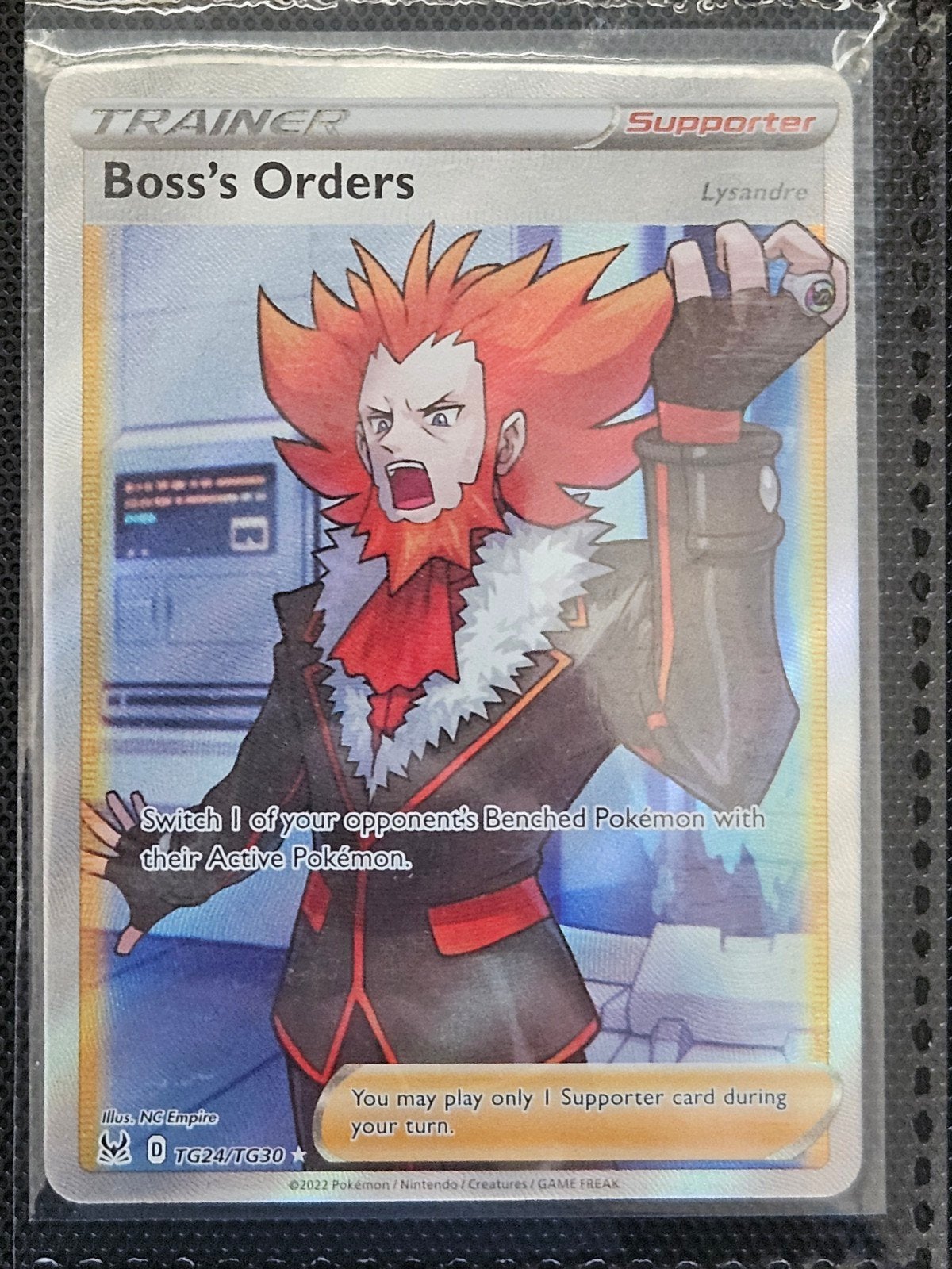 Pokemon Boss's Orders TG24/TG30 Lost Origin, Ophalen of Verzenden, Zo goed als nieuw, Losse kaart, Foil