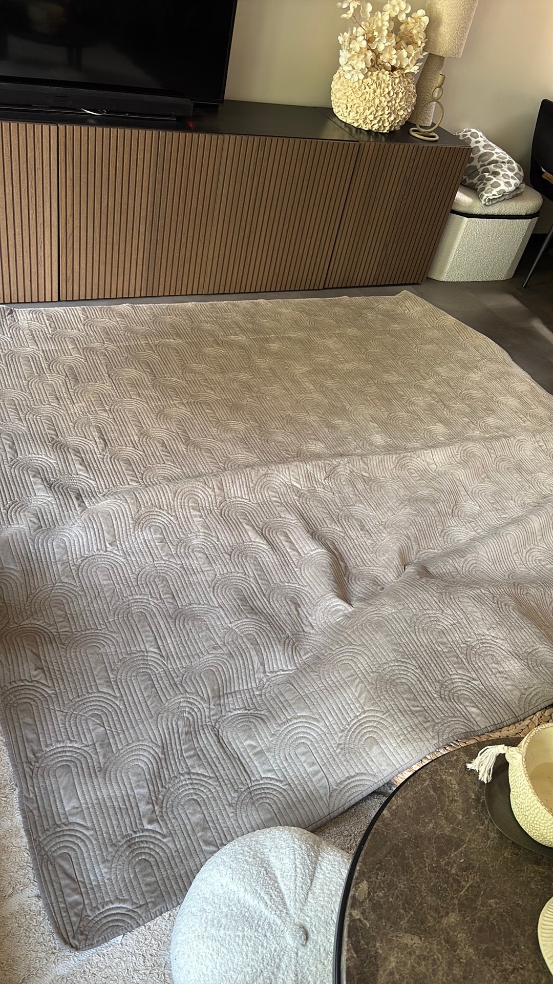 2-persoons sprei / bedsprei taupe-beige, ., Beige, Overige typen, Tweepersoons