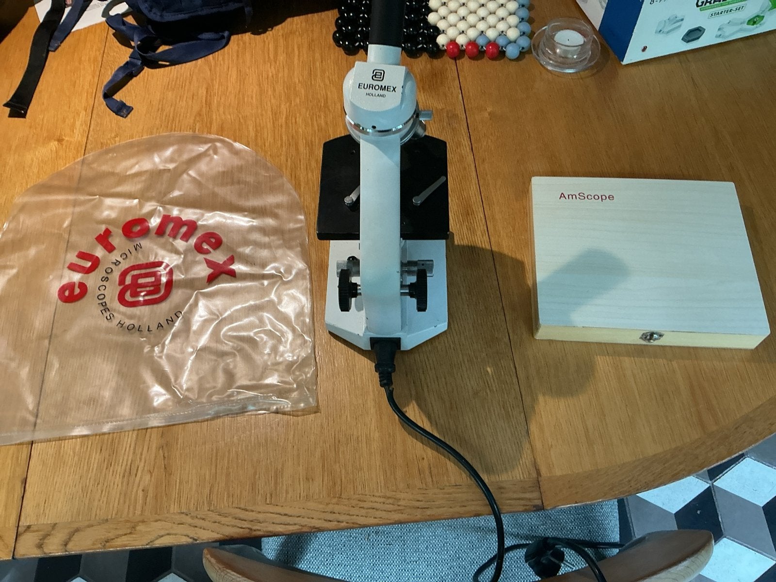 Euromex Beginners Microscoop Kit met Preparaten, Audio, Tv en Foto, Ophalen of Verzenden, Gebruikt, 400x tot 1000x, Biologische microscoop