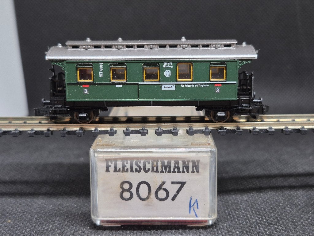Fleischmann 8067 - DRG personenwagen 3ekl. CCitr (16908), Hobby en Vrije tijd, Gebruikt, Gelijkstroom, Fleischmann, Wagon