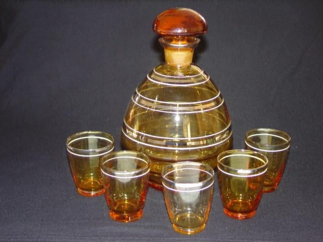 Likeurstel met 5 glaasjes., Ophalen of Verzenden
