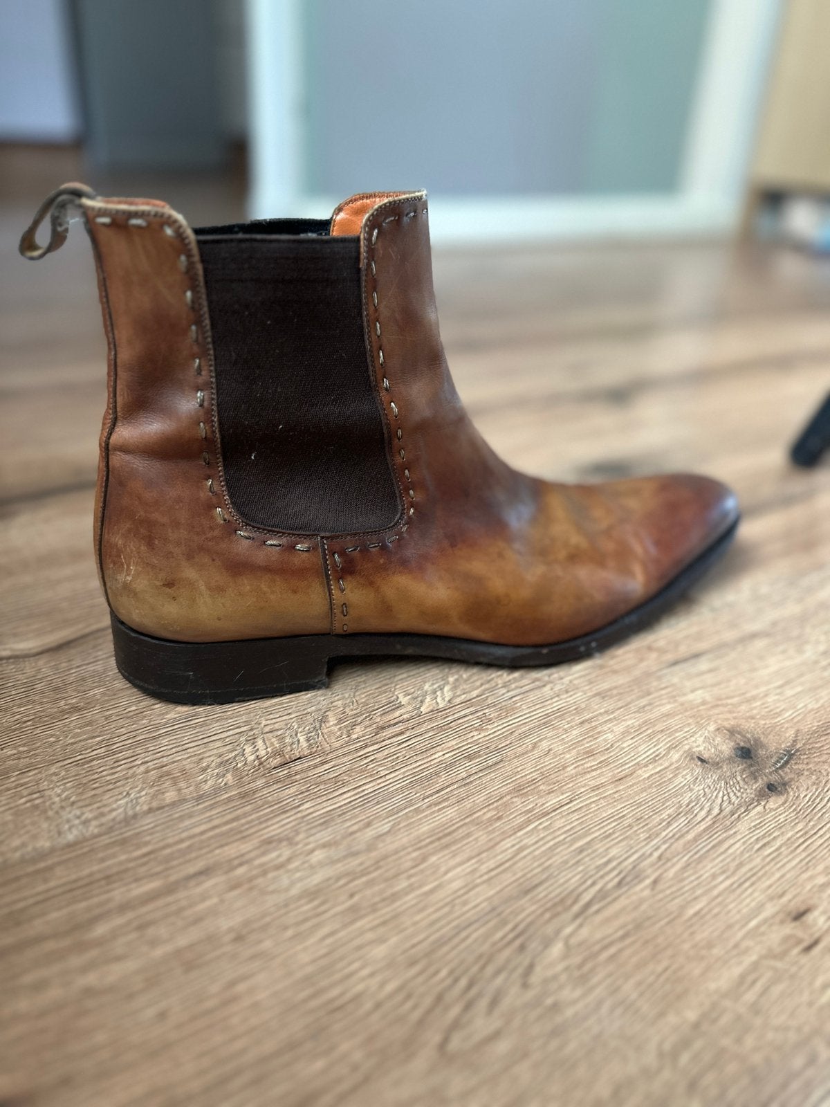 Santoni laarzen/boots size 11,5, Ophalen of Verzenden, Zo goed als nieuw, Bruin, Boots