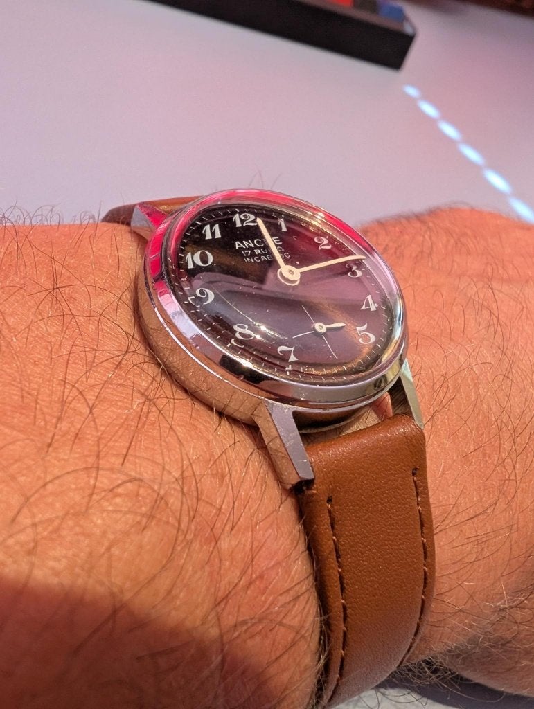 Ancre horloge, Sieraden, Tassen en Uiterlijk, Overige merken, Staal, Met bandje, Polshorloge