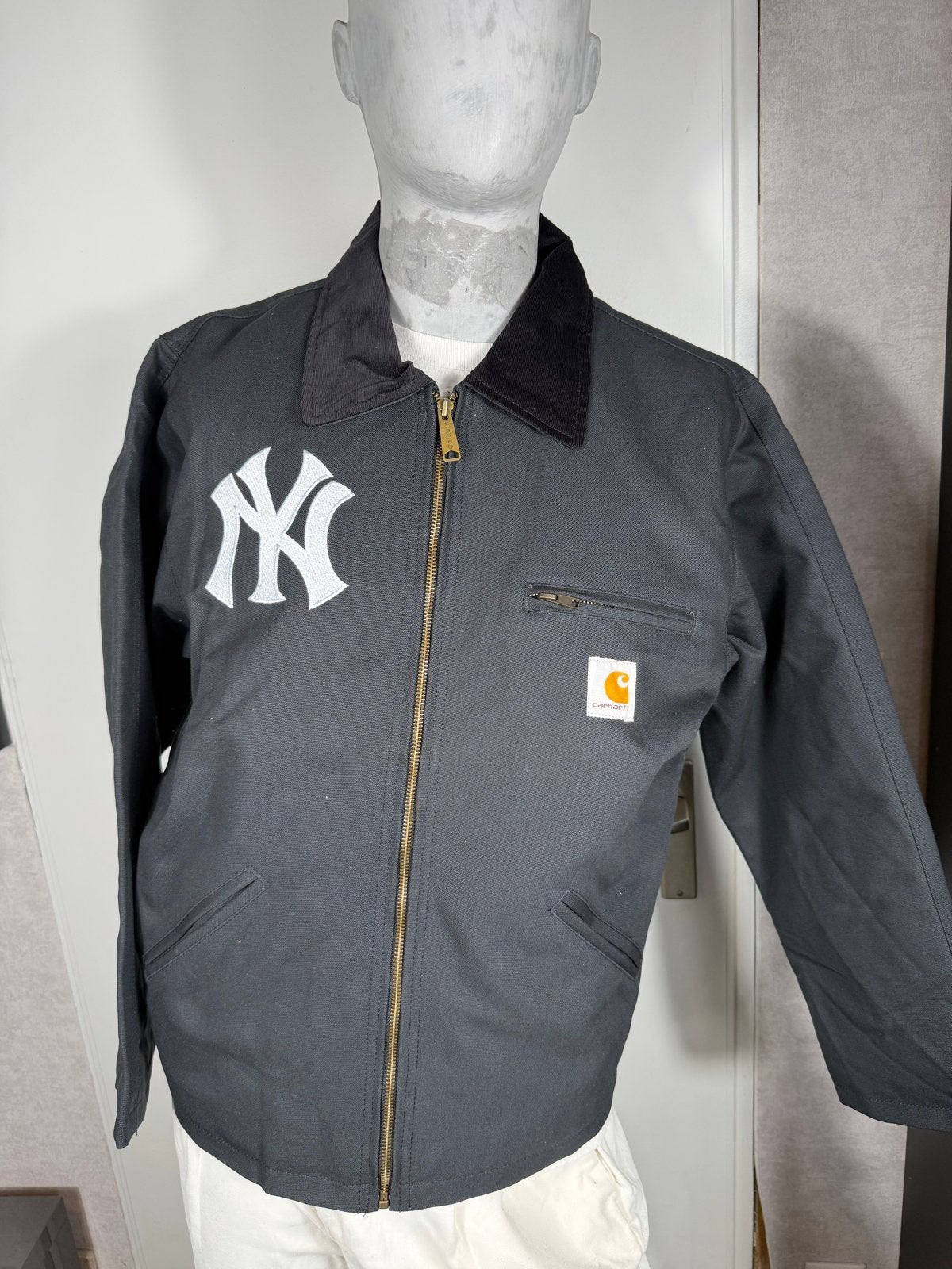 Reworked Carhartt New York Yankees Jas (M/L), Kleding | Heren, Ophalen of Verzenden, Nieuw, Overige maten, Blauw