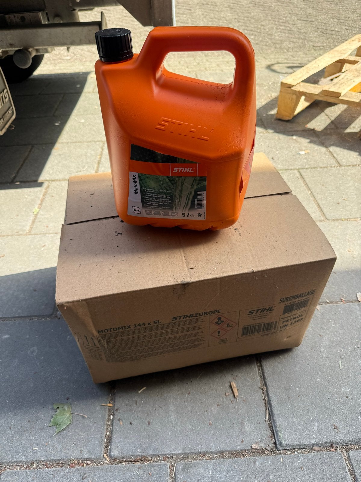 5x Stihl MotoMix 2-takt brandstof 5L, Ophalen of Verzenden