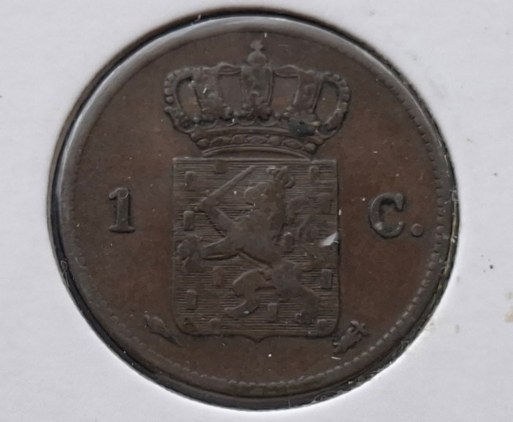 Nederland 1 cent 1822 U - Willem I*, Ophalen of Verzenden, Koning Willem I, 1 cent, Losse munt