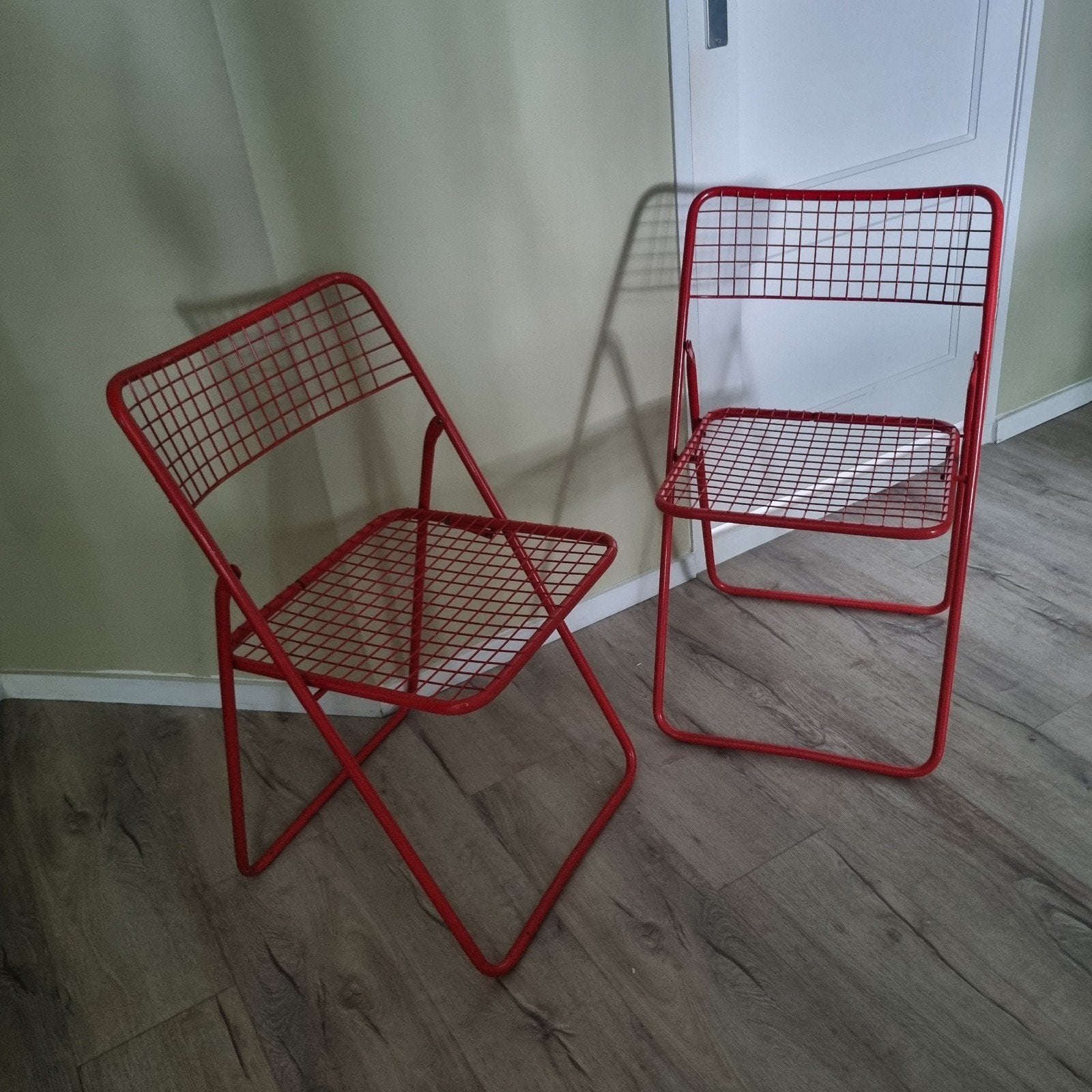 vintage Ikea TED klapstoelen  draadstaal, Ophalen, Gebruikt, Twee