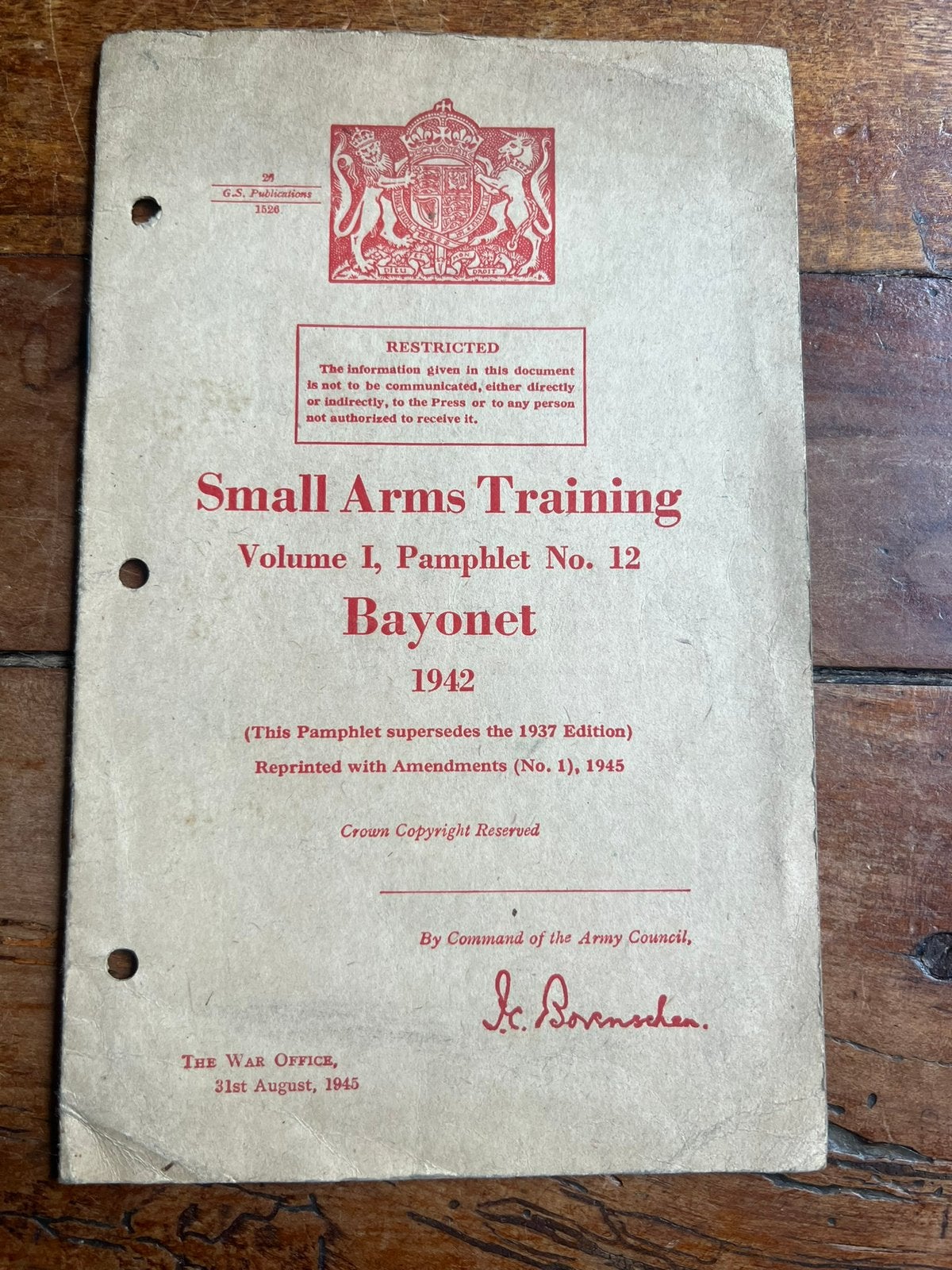 WO2 Brits voorschrift bajonet lee enfield 1945, Mes of Dolk, Verzenden, Engeland