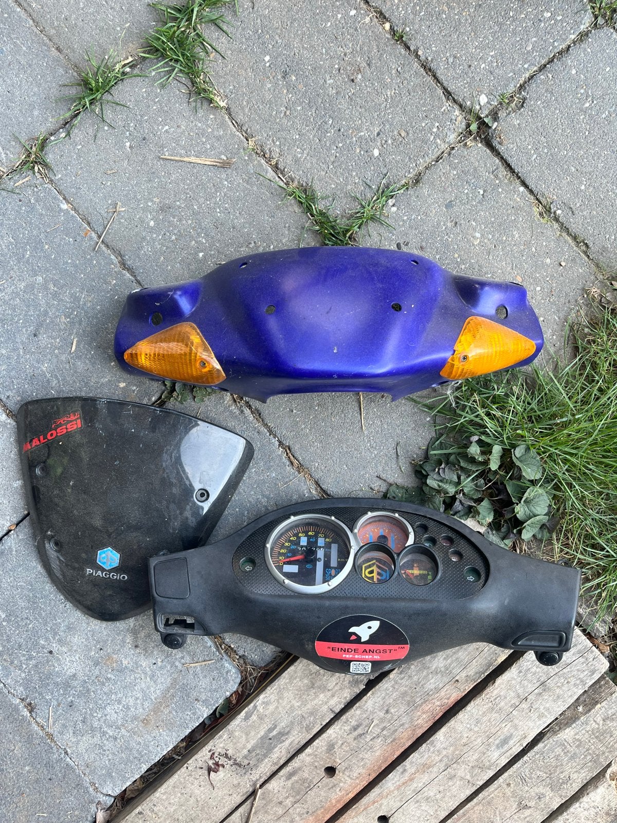 Piaggio NRG MC3 Stuurkap en Windscherm (mist bevestigingspun, Ophalen, Gebruikt, Kap, Piaggio