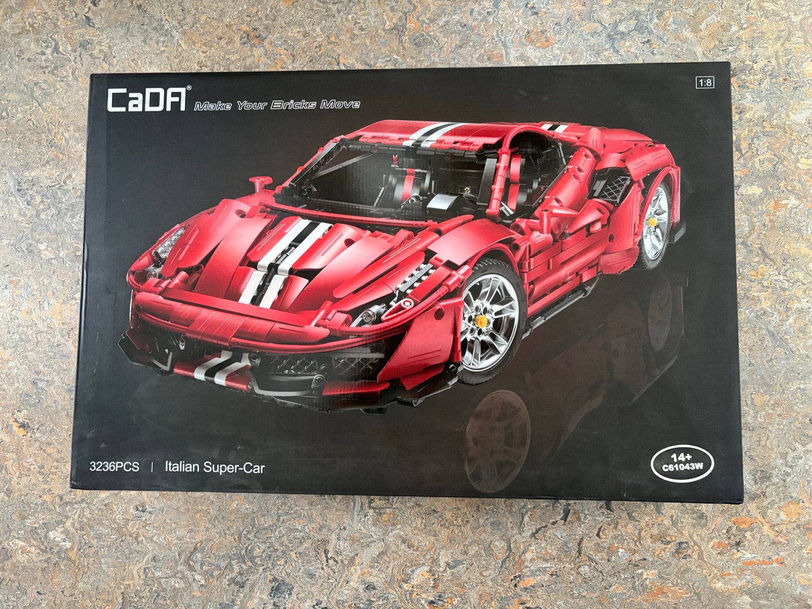CaDA C61042W - CaDA MASTER Red Super Car 1:8, Ophalen of Verzenden, Zo goed als nieuw, 1:5 t/m 1:8, Auto