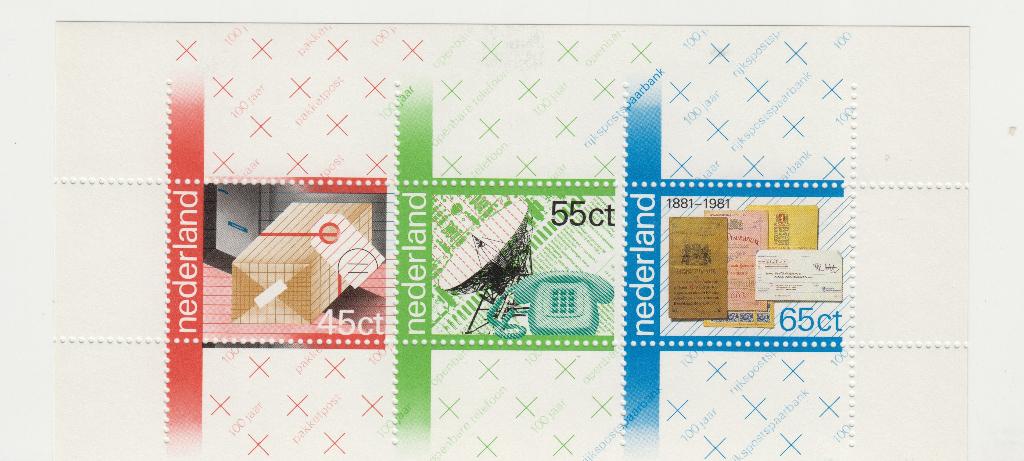 Blok 100 jaar PTT diensten, Postzegels en Munten, Postzegels | Nederland, Ophalen of Verzenden, Postfris