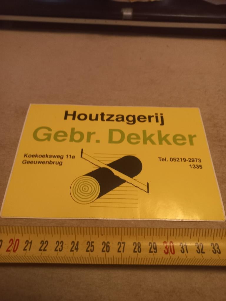 Houtzagerij gebr dekker geeuwenbrug, Ophalen of Verzenden, Zo goed als nieuw
