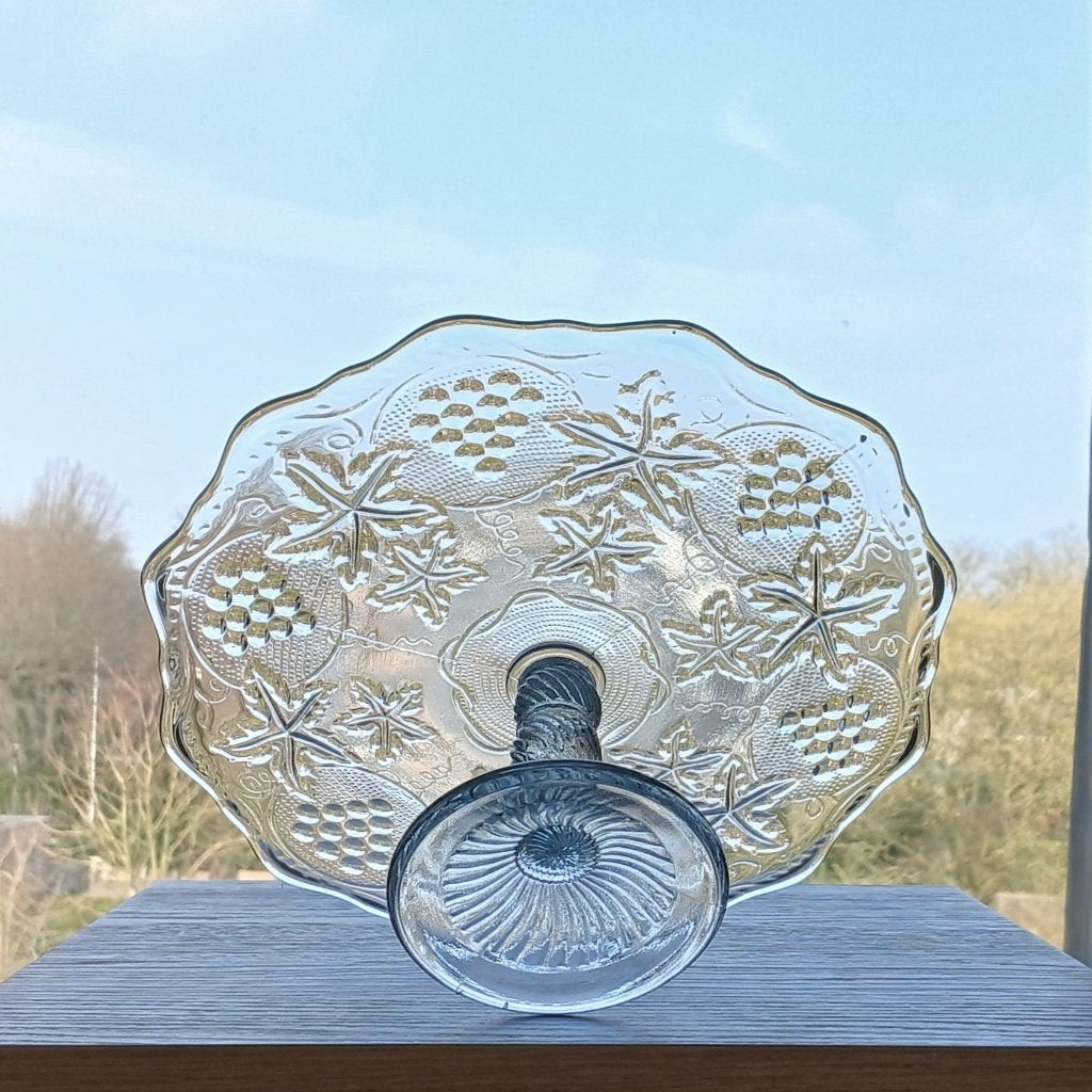 Taartschaal Medium Persglas Vintage, Ophalen of Verzenden