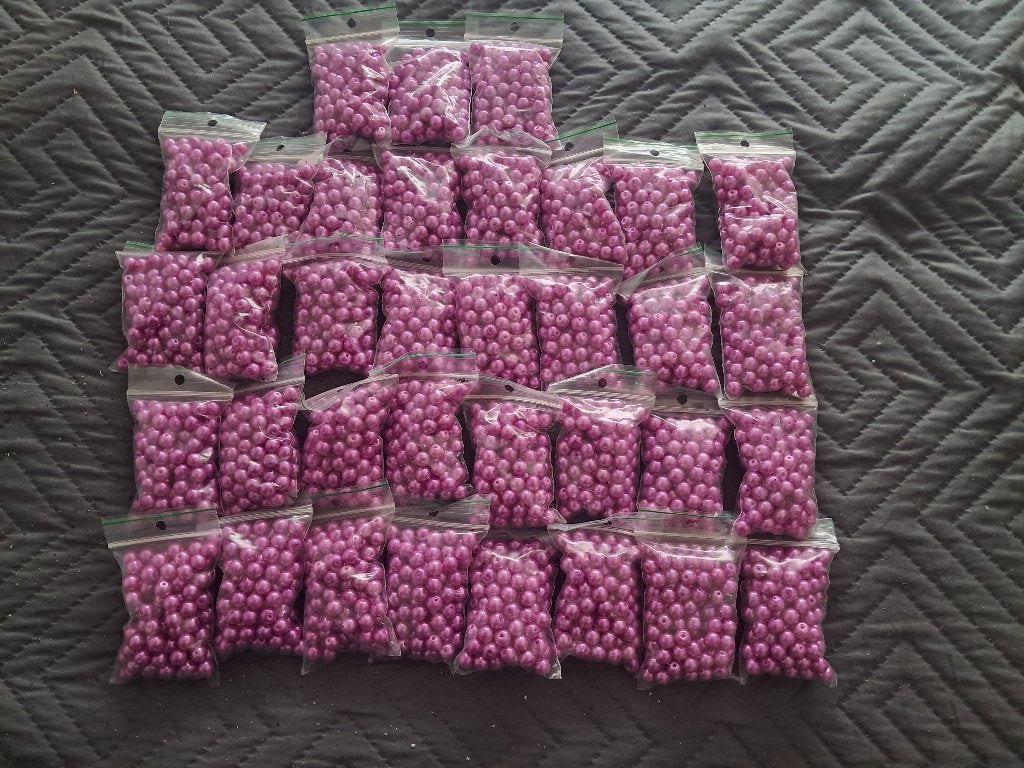 Grote Partij Nieuwe Glaskralen/Glasparels 8 mm, 14800 Stuks, Ophalen, Nieuw, Kraal