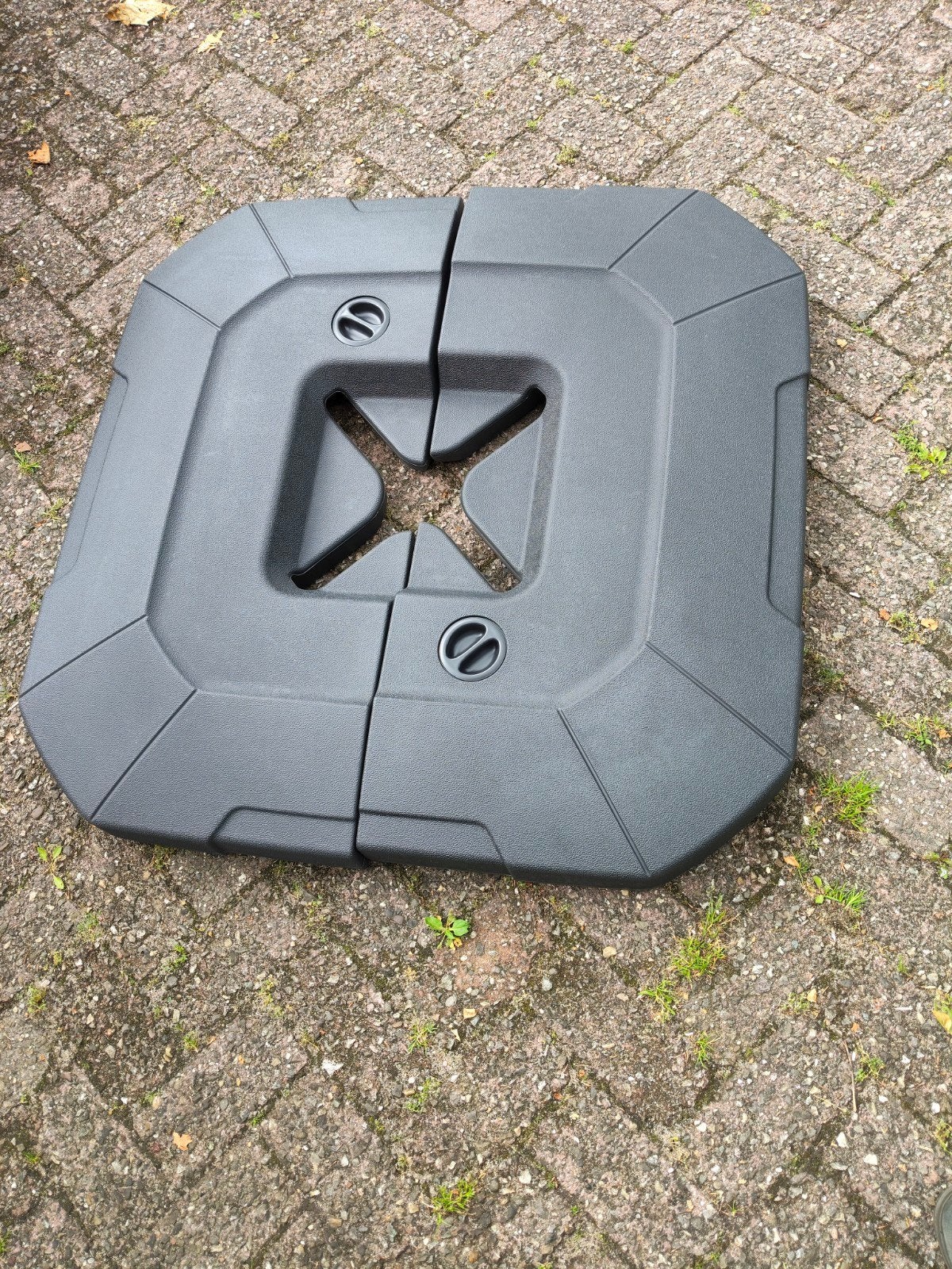Aangeboden Nieuwe Kunstof Parasolvoet voor Zweef Parasol, Ophalen, Nieuw, Minder dan 1 meter, Parasolvoet