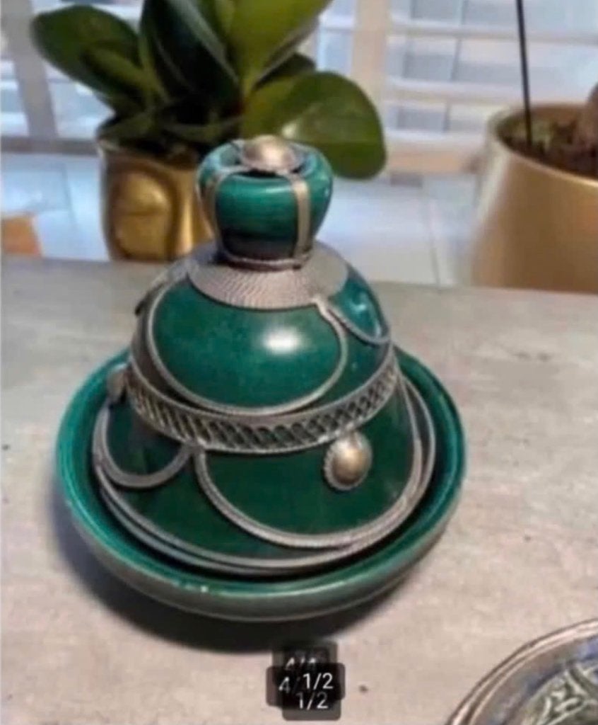 Klein Brocante stenen Marokko Tunesië Tajine potje, Antiek en Kunst, Ophalen of Verzenden