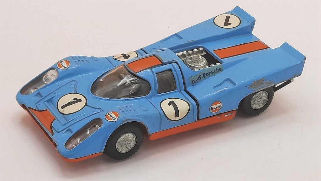 Porsche 917 Gulf 1:43 Mercury Italy, Hobby en Vrije tijd, Modelauto's | 1:43, Ophalen of Verzenden, Gebruikt, Auto, Overige merken