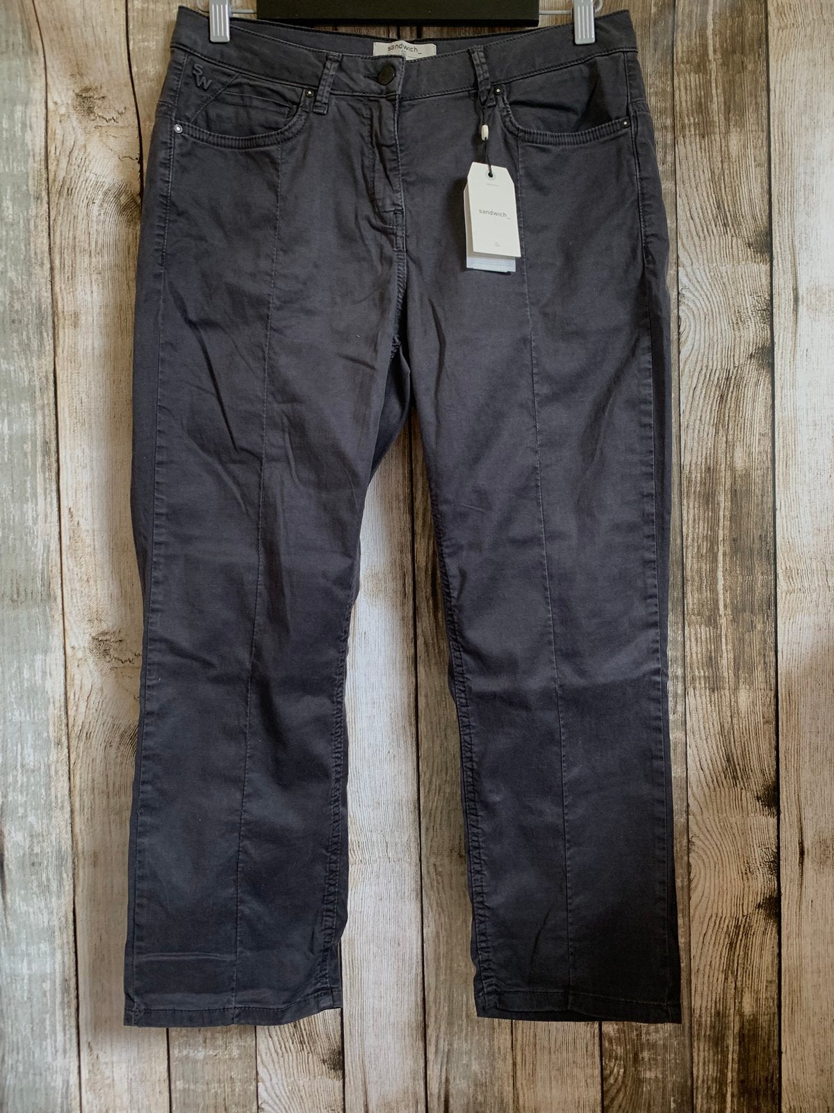 Sandwich super gave grijze slim fit broek (Maat 44) NIEUW!!, Verzenden, Maat 42/44 (L), Nieuw, Driekwart