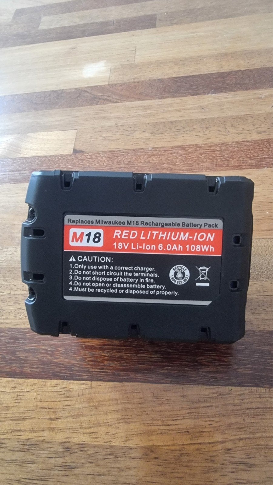 replaceble Milwaukee M18 Red Lithium-Ion 18V 6.0Ah 108Wh Acc, Ophalen, Nieuw