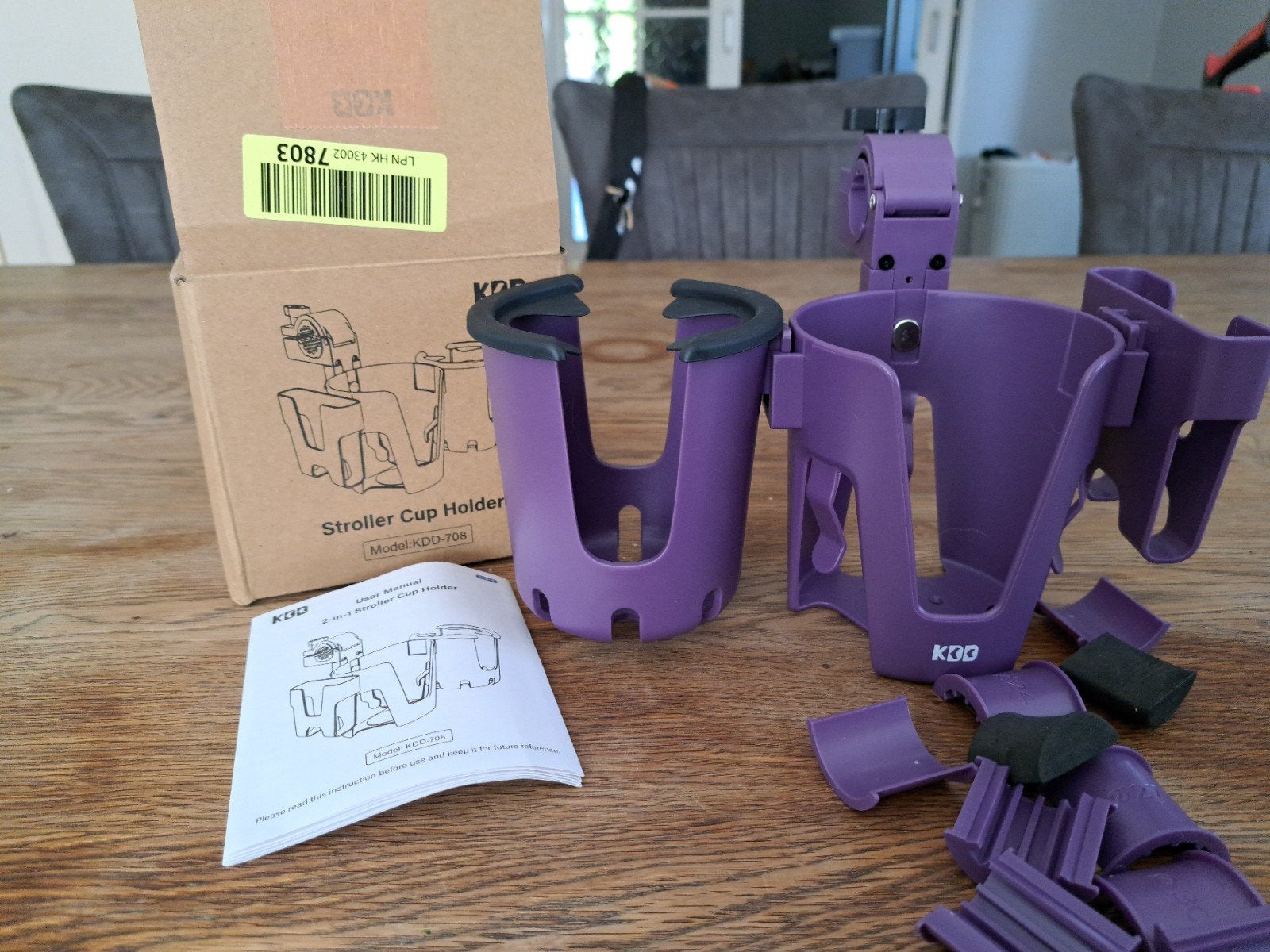 KDD Bekerhouder voor kinderwagen - Paars, Ophalen of Verzenden, Nieuw, Kinderwagen, Overige merken