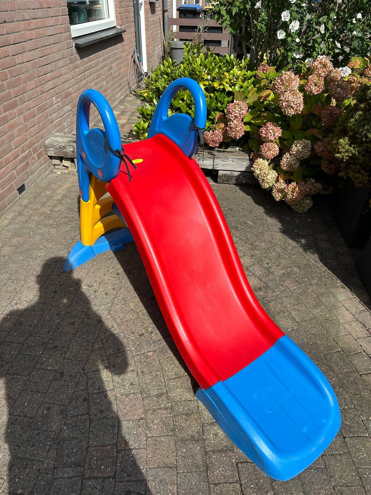 Kleurrijke kinder glijbaan voor buiten, Ophalen, Gebruikt, Glijbaan