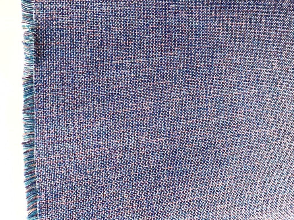 Camira Carlow CLW11 blauw+groen; 9,9 mtr meubelstof NU 17€/M, Blauw, 120 cm of meer, Ophalen of Verzenden, Polyester