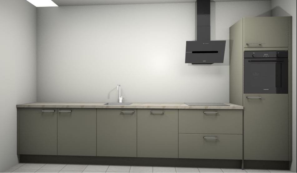 Keuken rechte opstelling incl nieuwe apparatuur, Huis en Inrichting, Ophalen, Overige kleuren, Nieuw, Mooier Wonen Leukerstraat 65 Weert