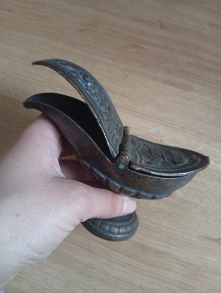 Oud wierook bootje brons, Antiek en Kunst, Ophalen of Verzenden, Brons