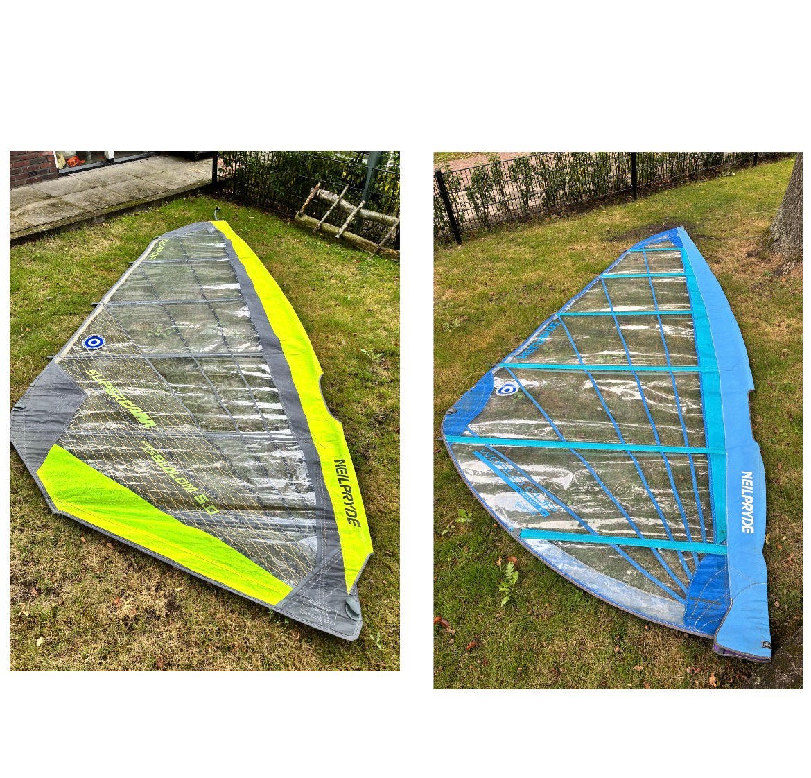 NeilPryde 5.0 & 5.7 Supercam World Cup Slalom Zeil, Ophalen, Gebruikt, 8 m² of meer, Neilpryde