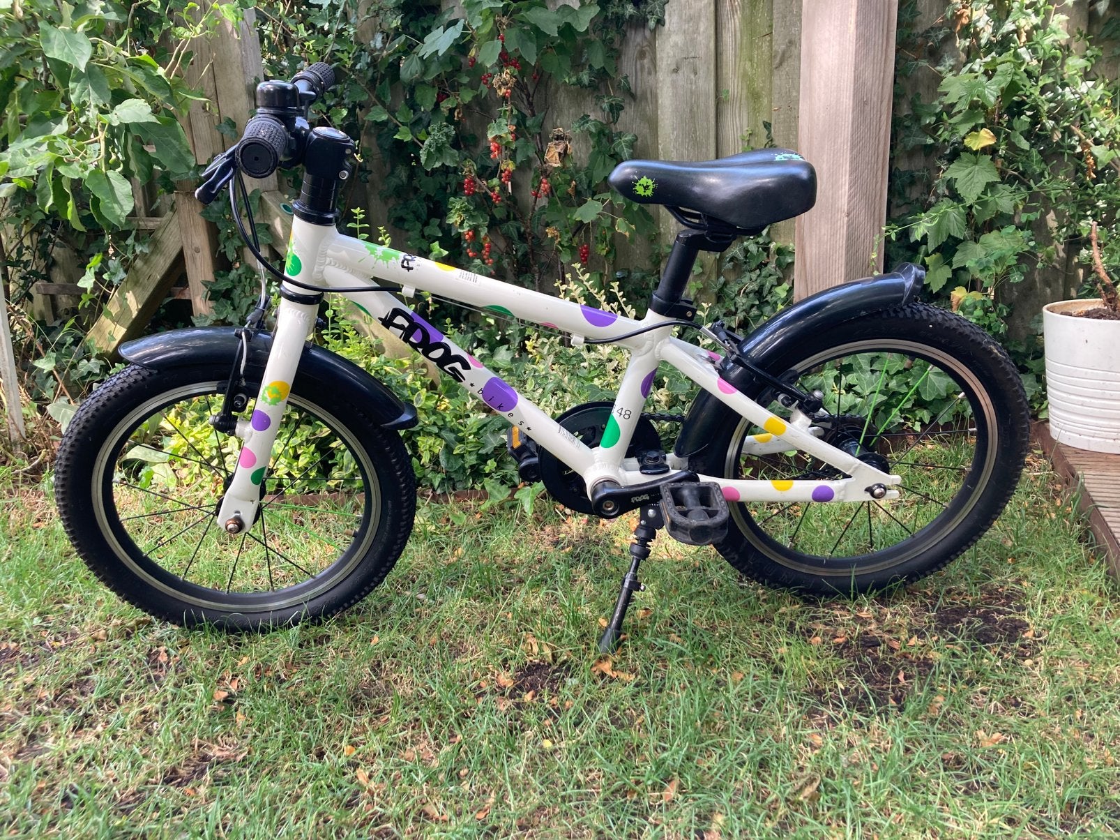 Frog bike 48 "Spotty" 16 inch banden, Fietsen en Brommers, Ophalen, Zo goed als nieuw, Velgrem, 16 tot 20 inch